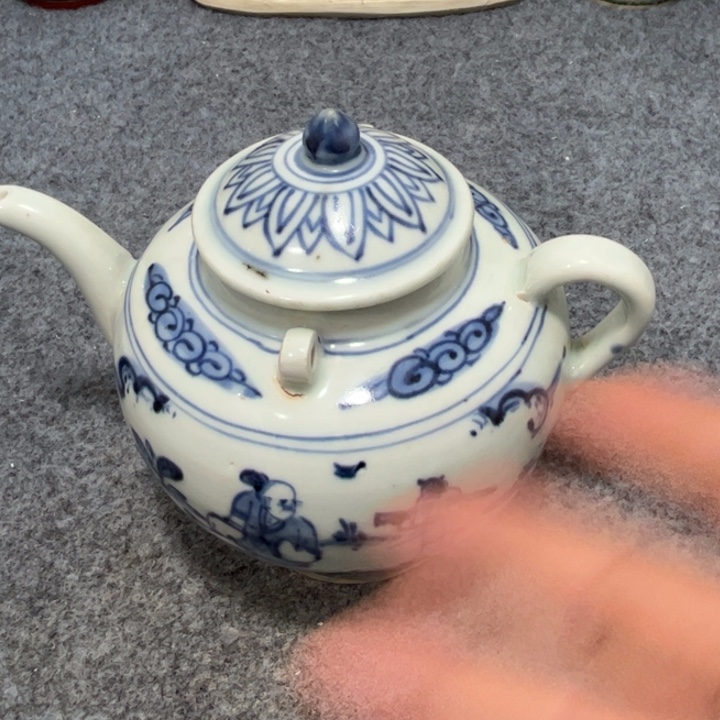 虎***牙摆件陶景德镇陶瓷艺术品