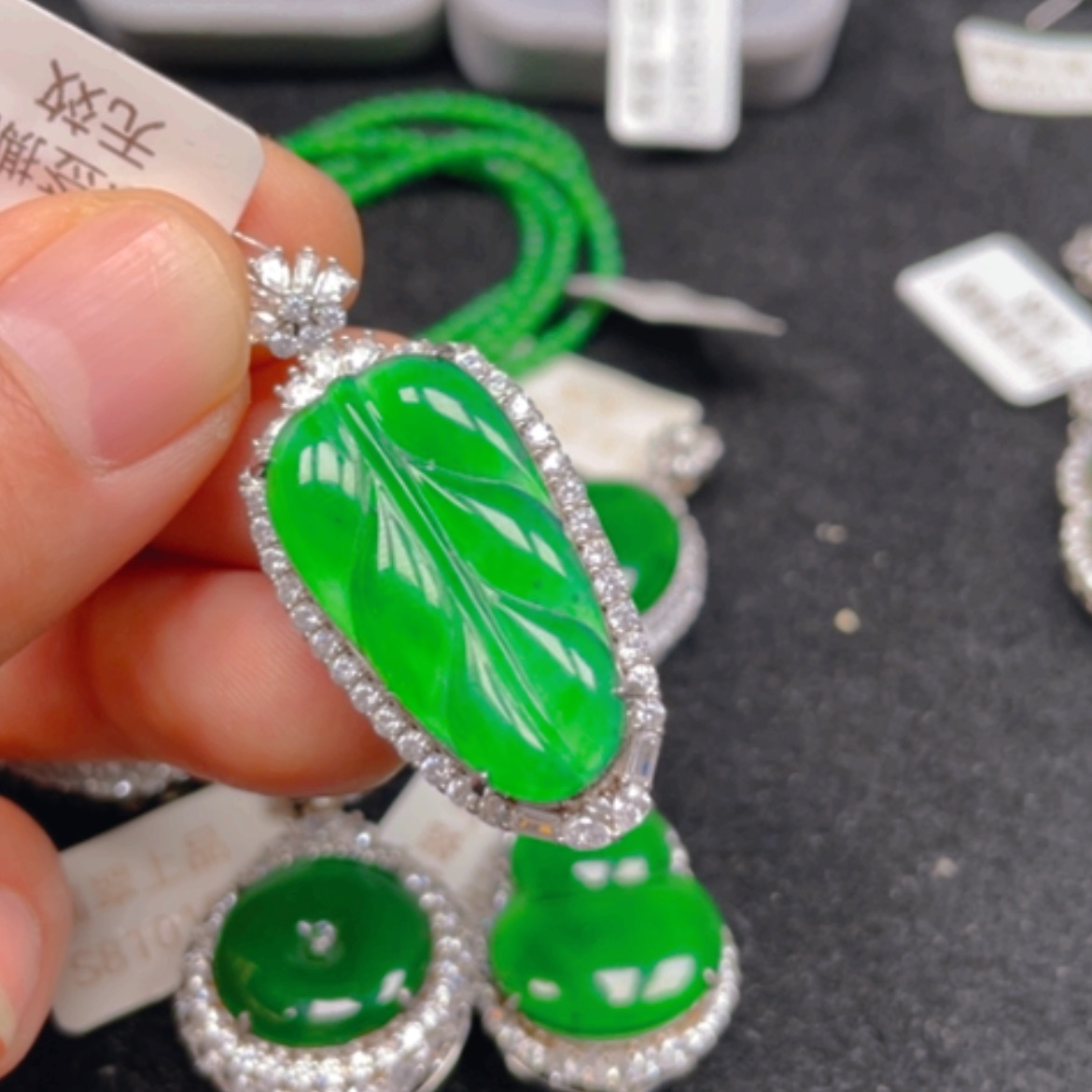 【闪购商品】翡翠颈饰银S925镶嵌吊坠