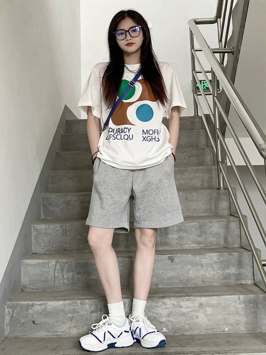 9224 时尚洋气百搭纯棉设计感短裤