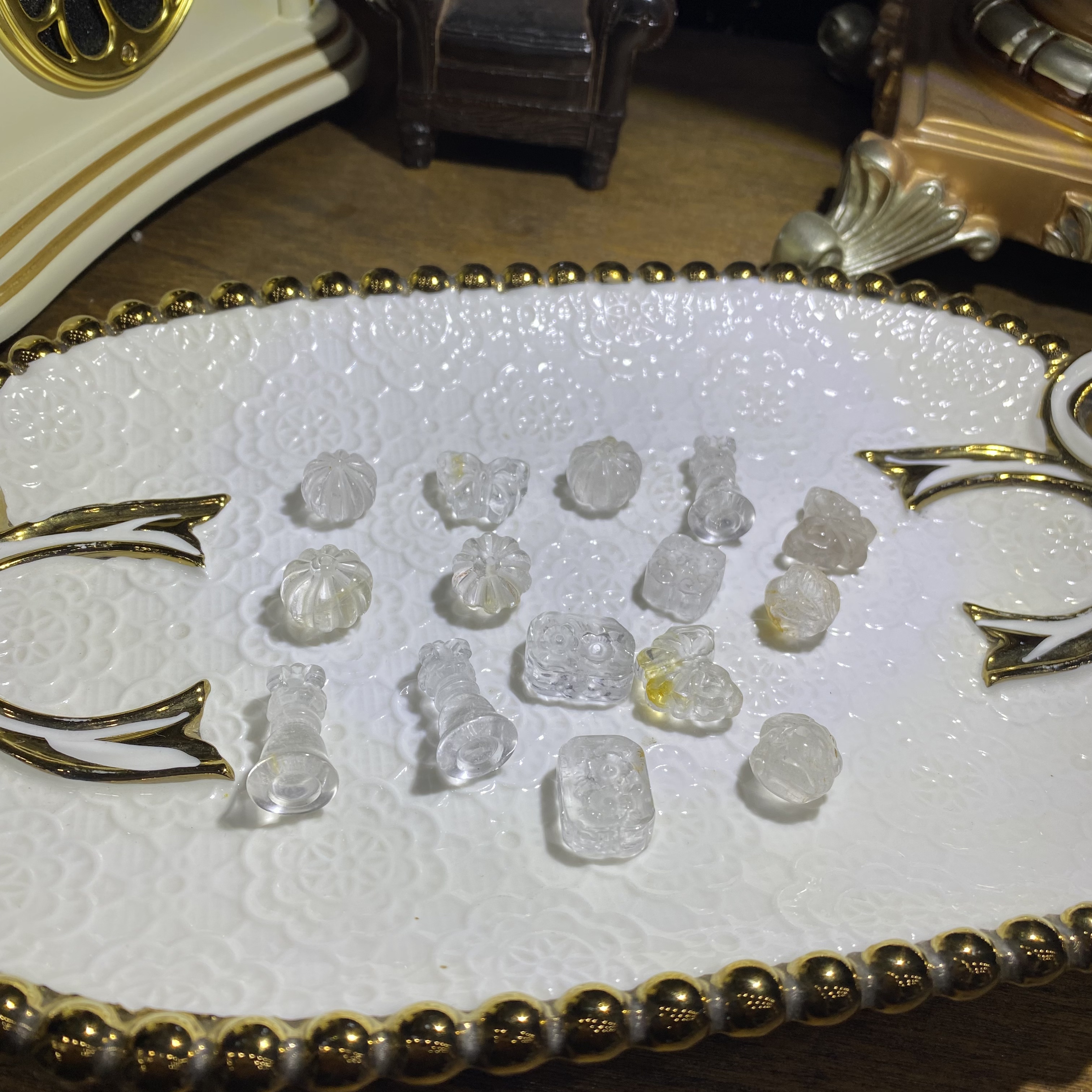 天然白水晶多宝DIy水晶手工配饰通孔-多样性发其一D269