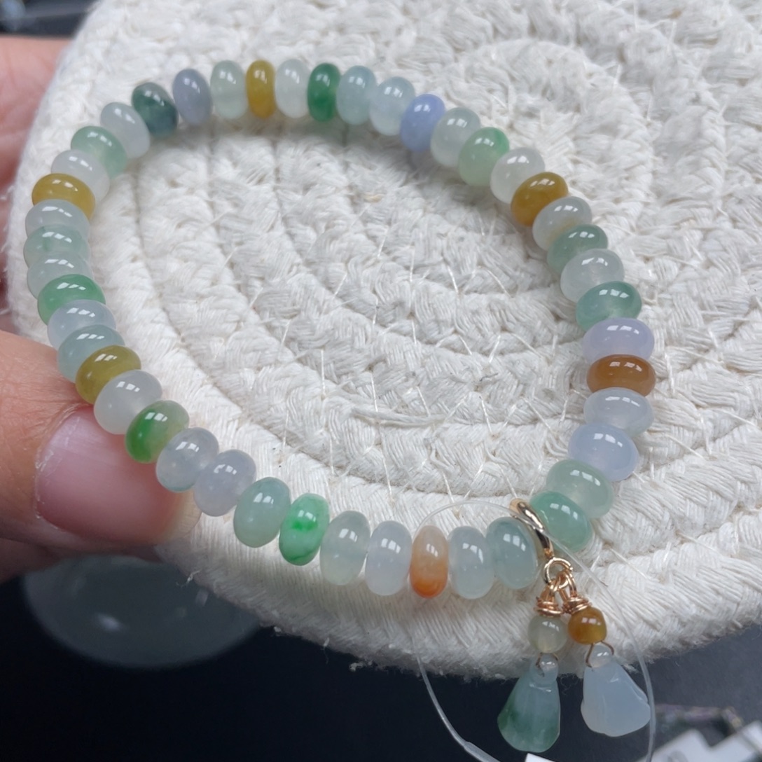 翡翠未镶嵌手链天然A货缅甸翡翠6.5