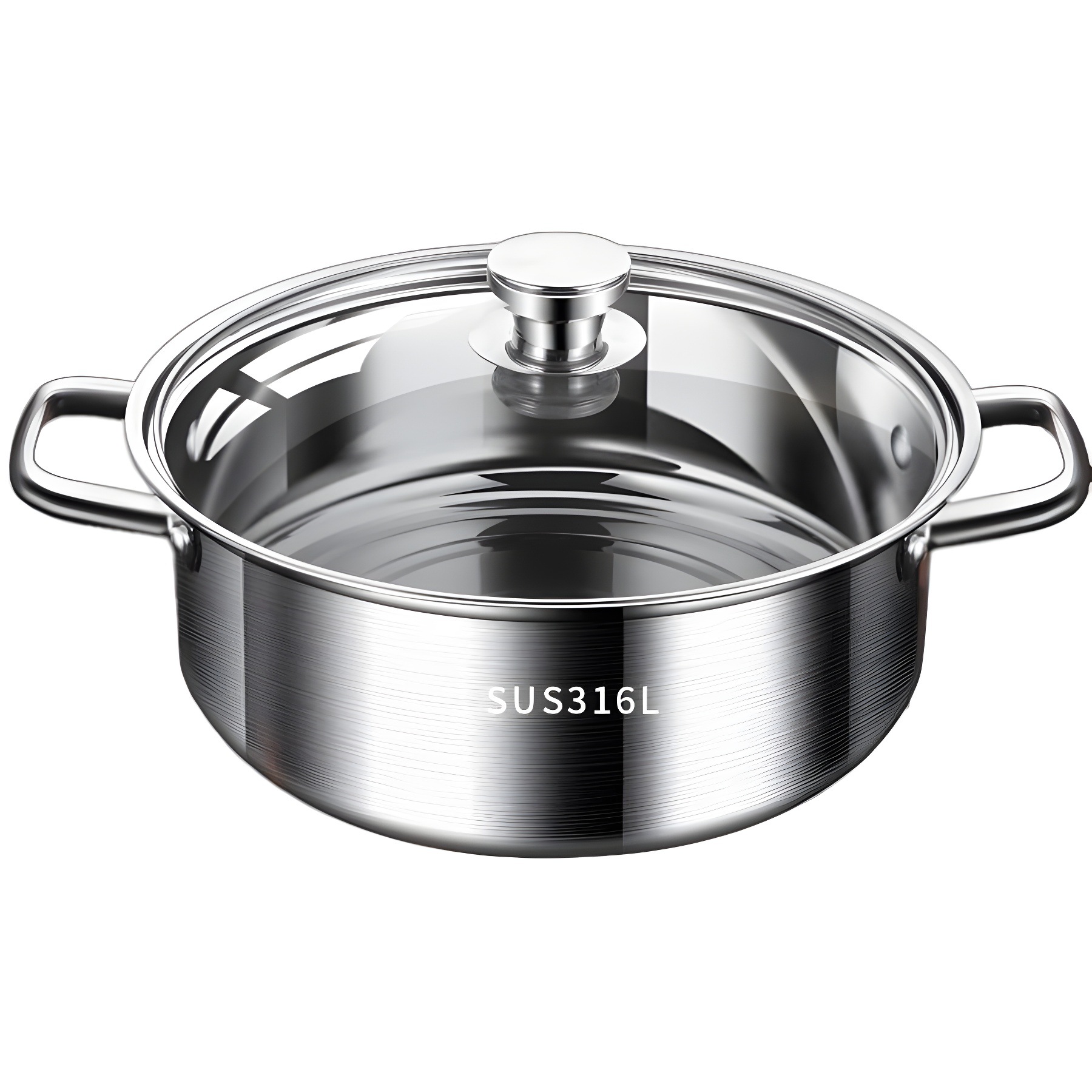 苏泊尔有太直角火锅家用电磁炉火锅大容量304不锈钢鸳鸯火锅锅