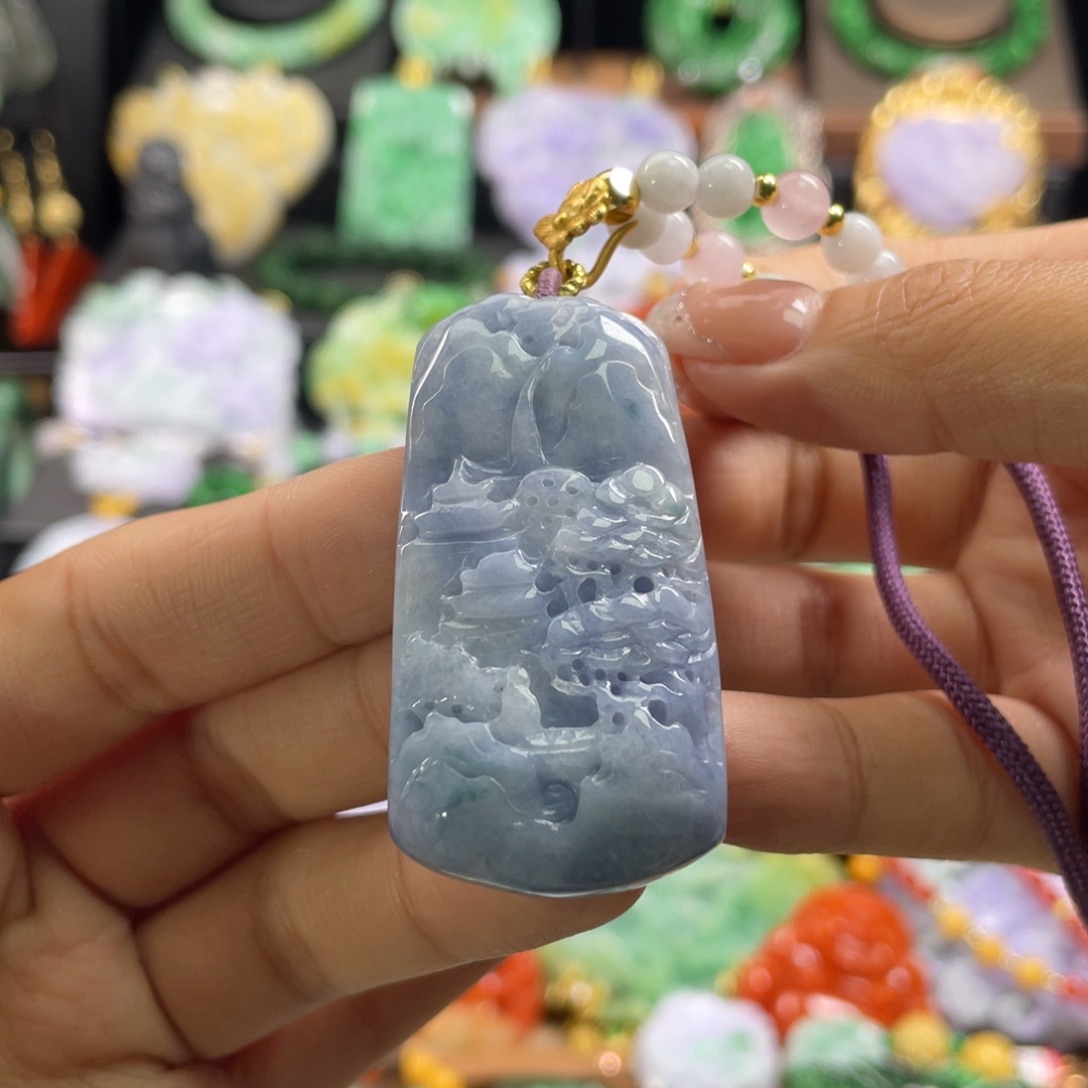 翡翠未镶嵌颈饰待编织