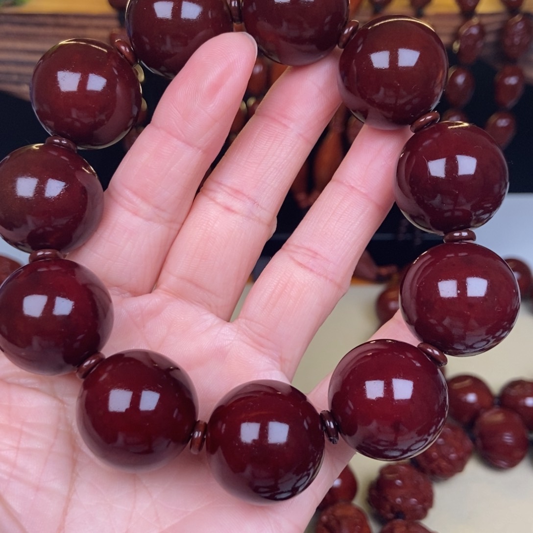 橄榄核吊坠陌*乔正圆光珠