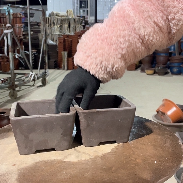 紫砂四方13+13花盆