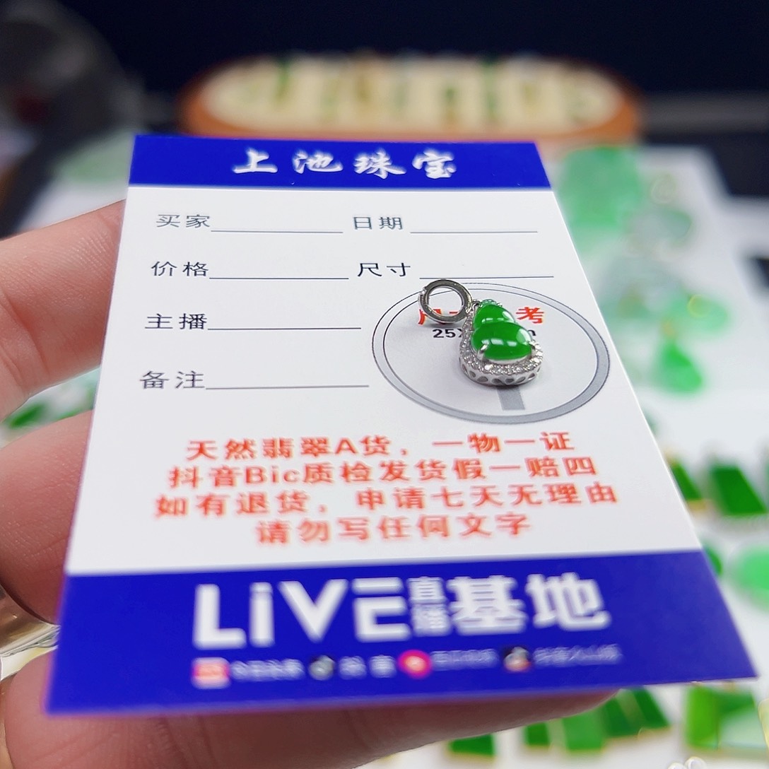 颈饰18K金镶嵌翡翠翡翠