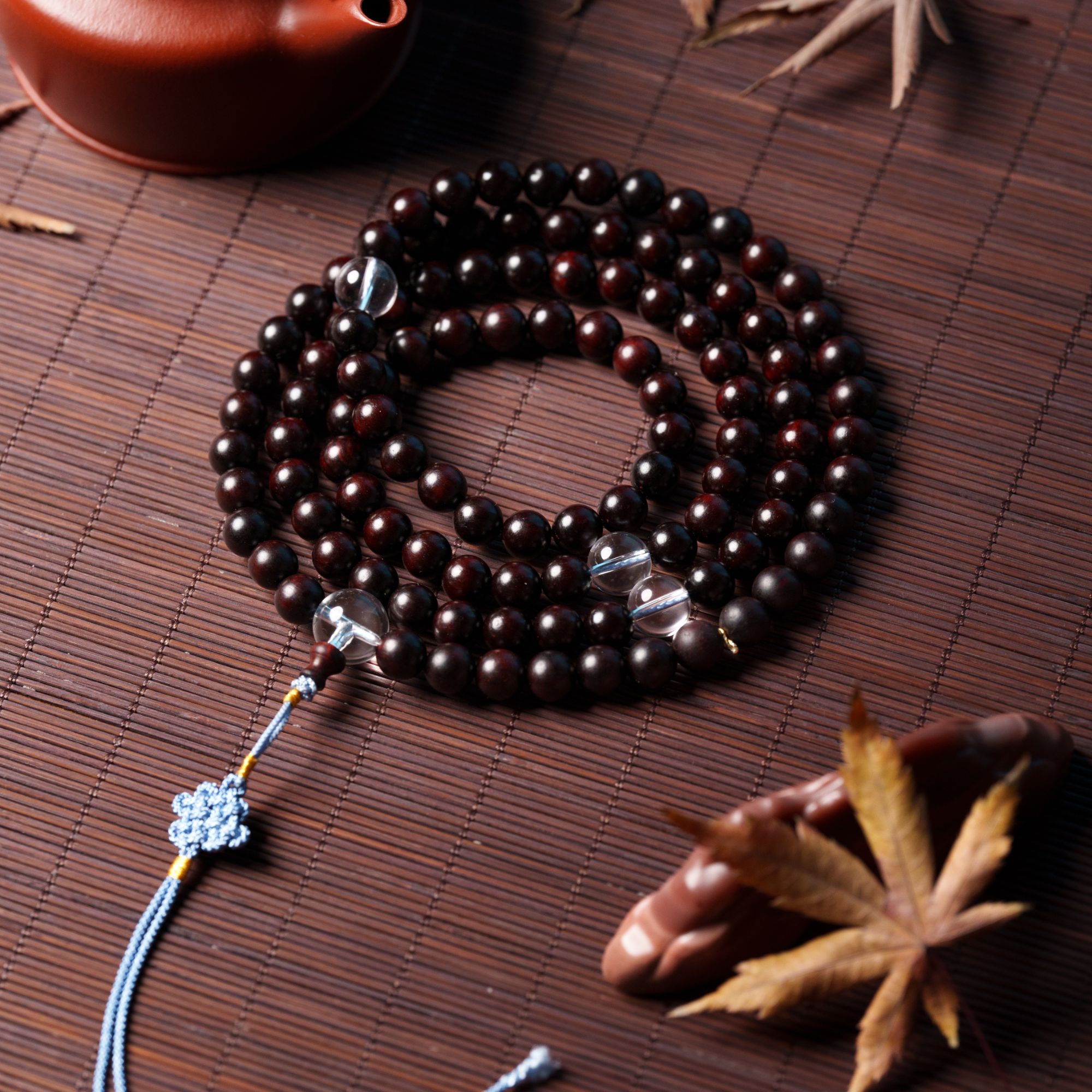 【普陀山欢喜】8mm印度小叶紫檀多圈手串文玩好物男女 ZSRY0062