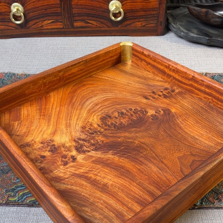 贡木茶盘收纳盘25✖️25