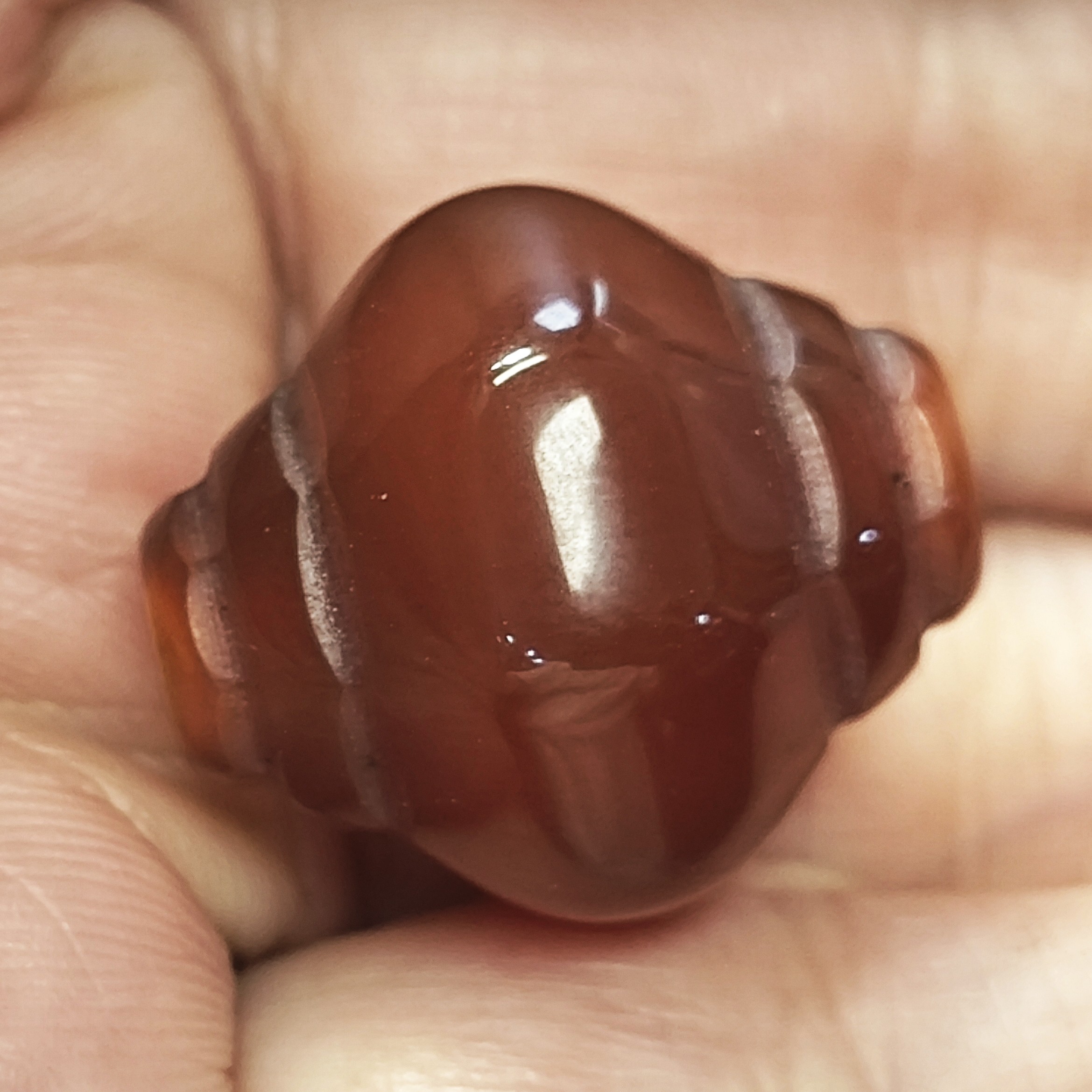 老玛瑙灯笼珠单珠