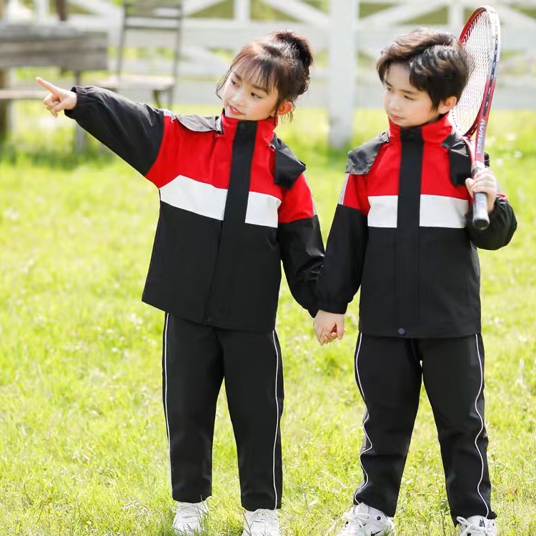 a7下红白黑色冲锋衣两件套