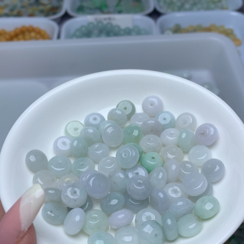 【闪购商品】翡翠手链未镶嵌卡5*10冰算盘20颗