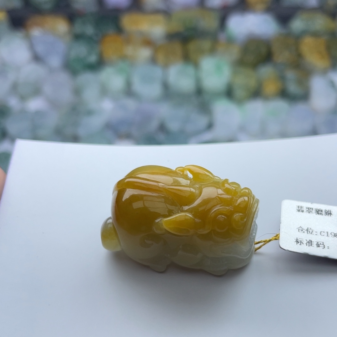 翡翠未镶嵌颈饰貔貅