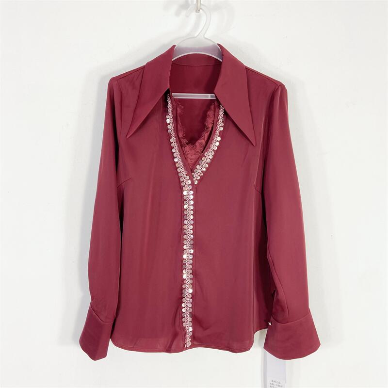 【77衣橱】EH5648新款春款女装上衣长袖气质轻奢【红人上新】