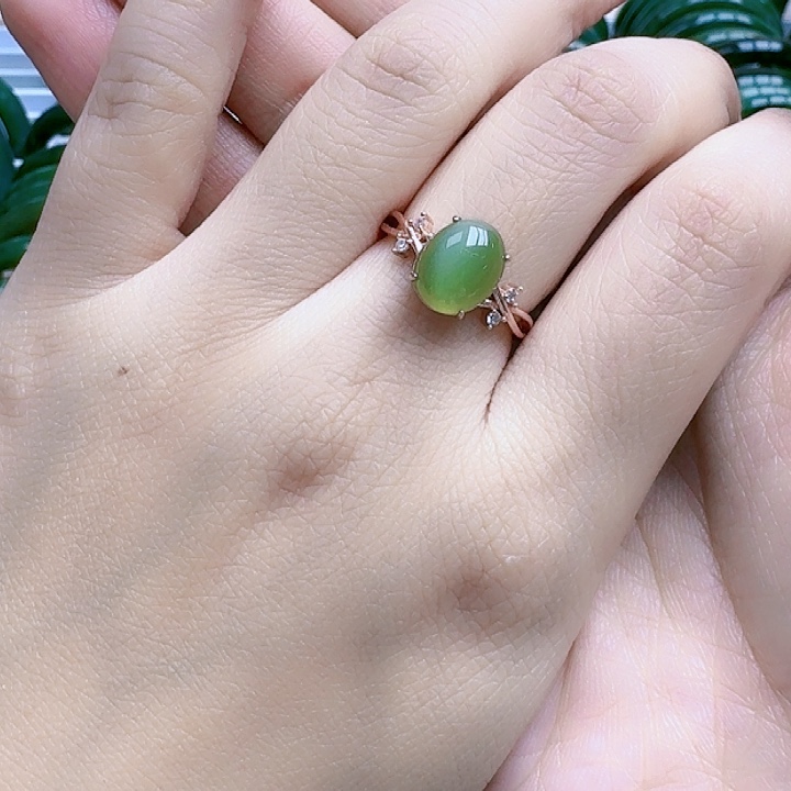 和田玉（碧玉）戒指未镶嵌