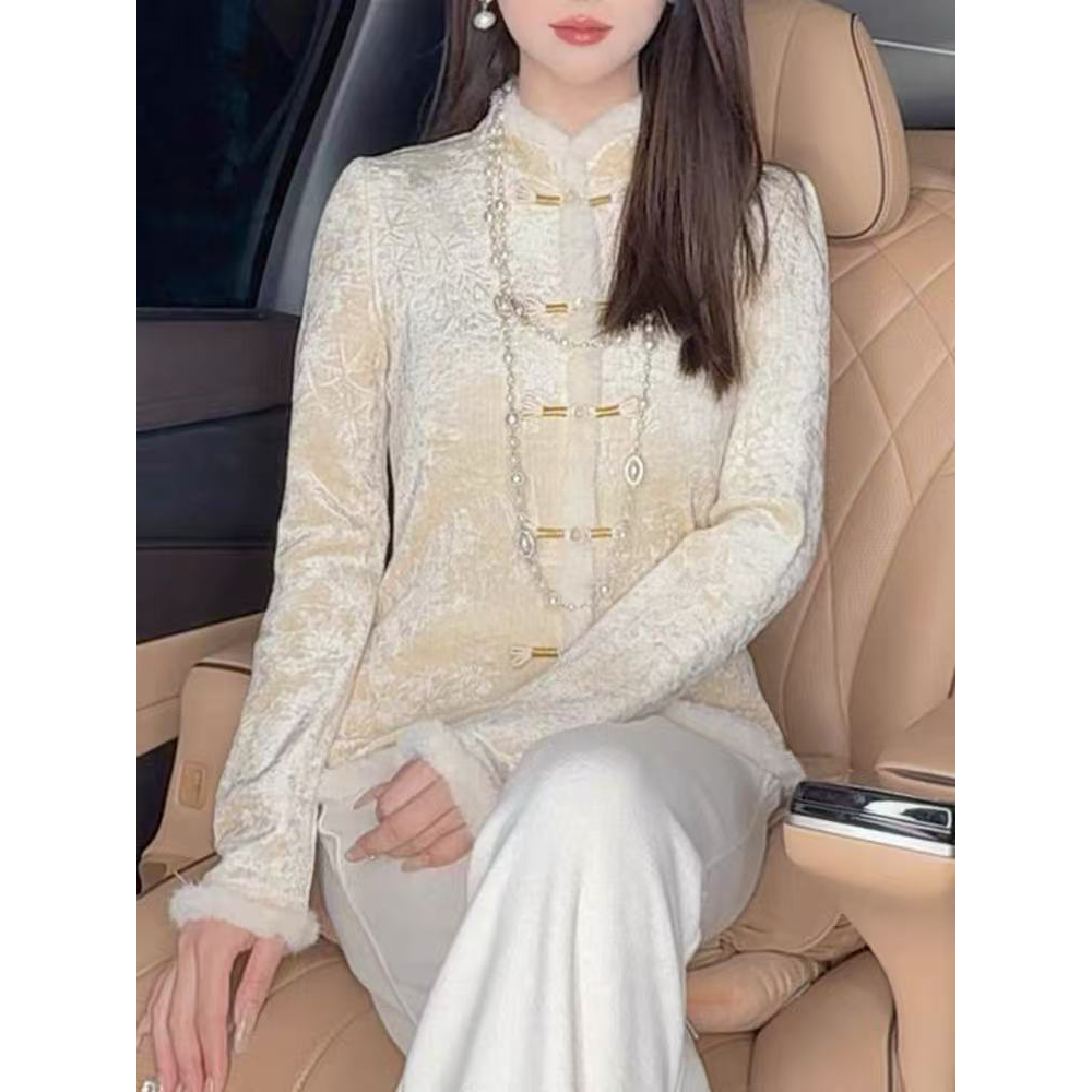 【773】新中式国风盘扣外套女秋冬季2025年新款唐装高级感上衣