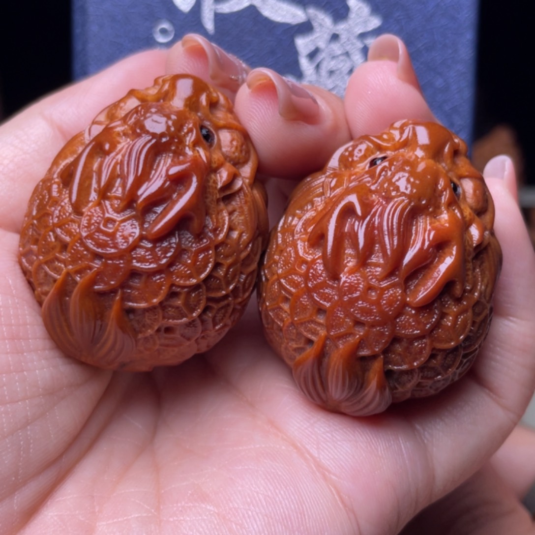 吊坠橄榄核金币龙龟手球3.5