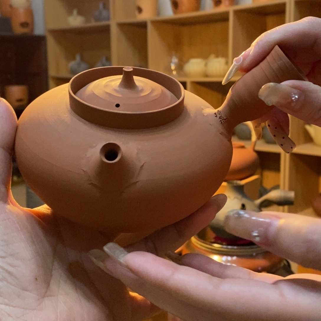 陶枝清泉砂铫侧把壶500c