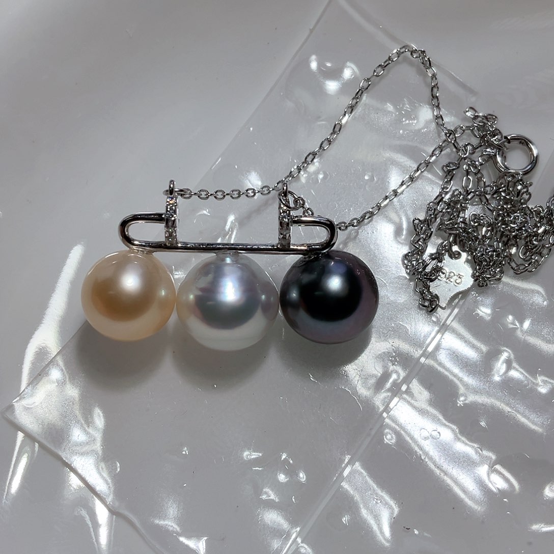 海水珍珠颈饰银S925镶嵌