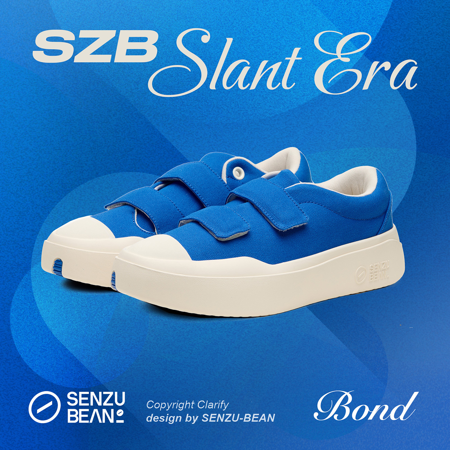 SENZU BEAN Slant era双带魔术贴板鞋曹芳SZB仙豆男女运动休闲鞋