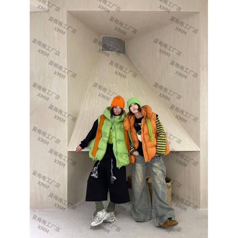 XMM.【新国标可溯源90绒糖果泡芙连帽羽绒服马甲】冬休闲百搭25701#