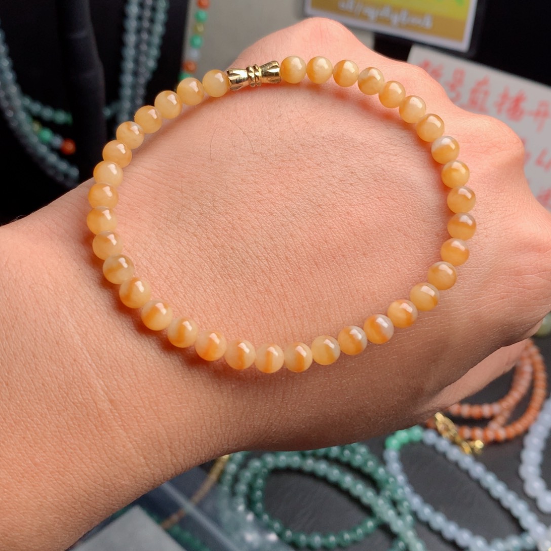 定制翡翠未镶嵌7号卡5.5大马坎黄