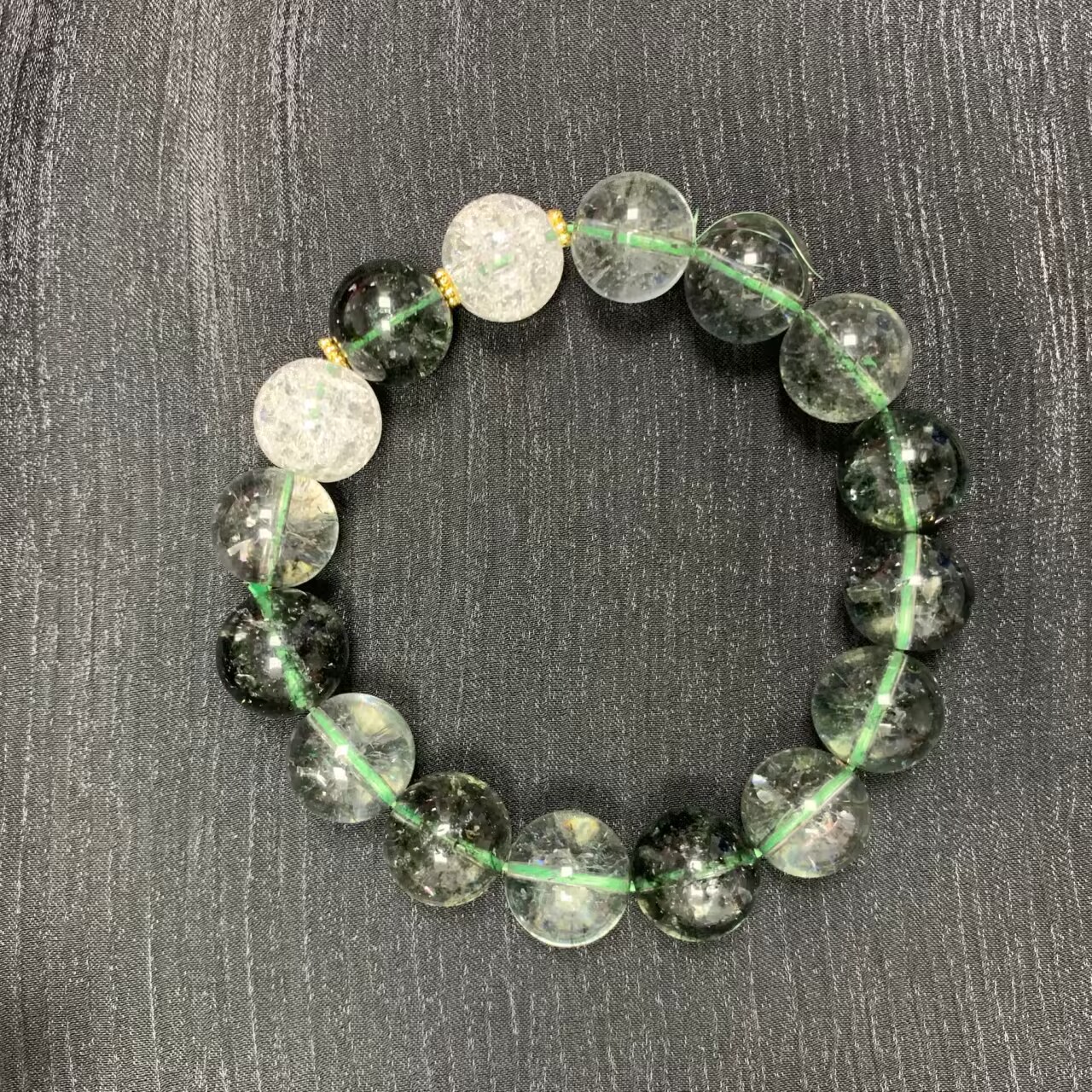 【小天总】TC02064 天承妮佳百搭绿幽灵手串 (多样性发其一）