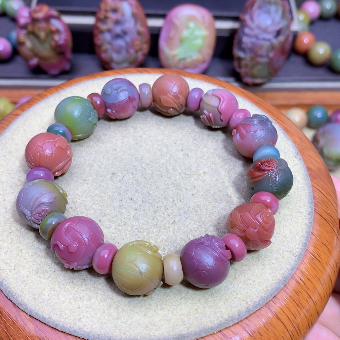 玛瑙手链未镶嵌盐源