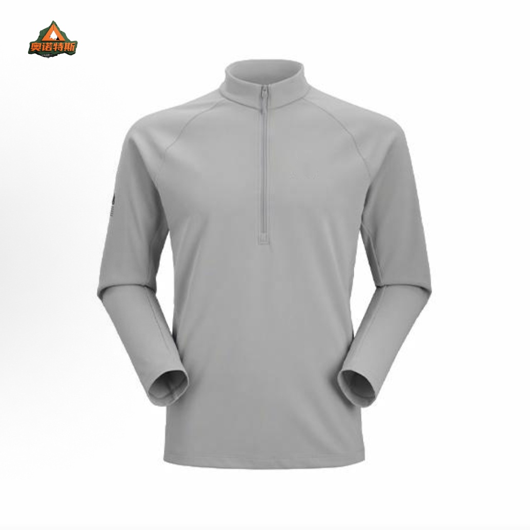 SC26070运动户外运动训练半拉链T恤磨绒吸汗快排弹力长袖打底