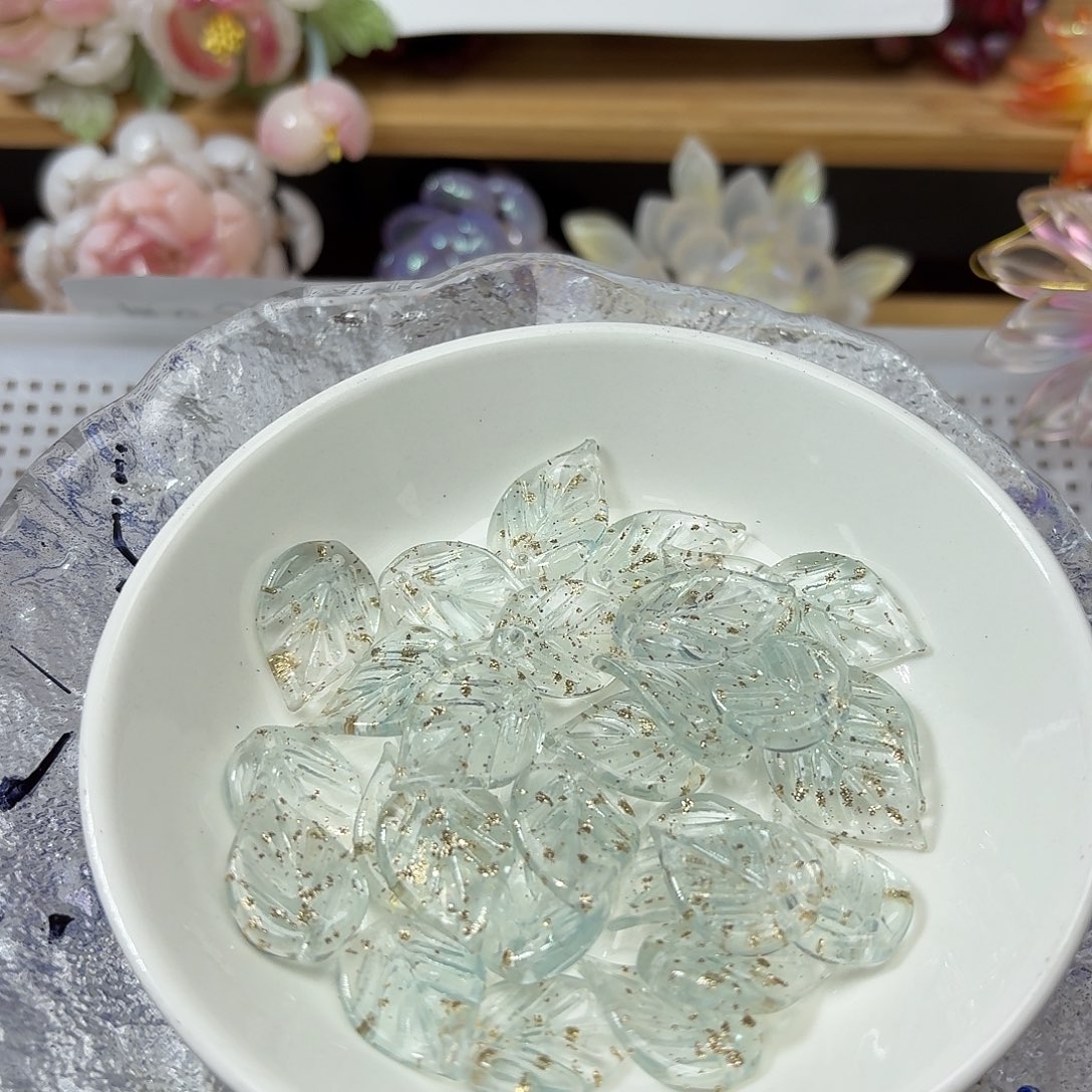 玻璃90号胖柳叶一百个