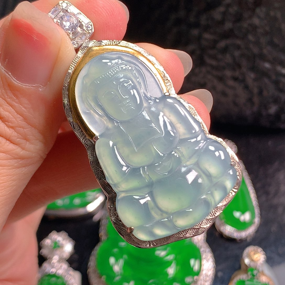 翡翠未镶嵌吊坠(不含链)