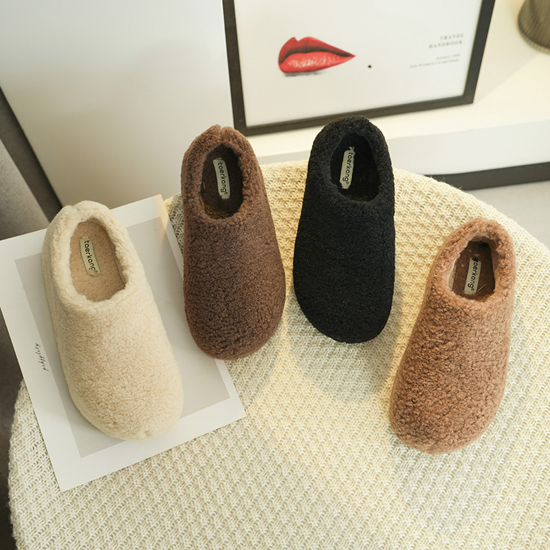 厚底内增高加绒保暖全包勃肯鞋毛毛鞋女2025冬季新款雪地靴豆豆鞋