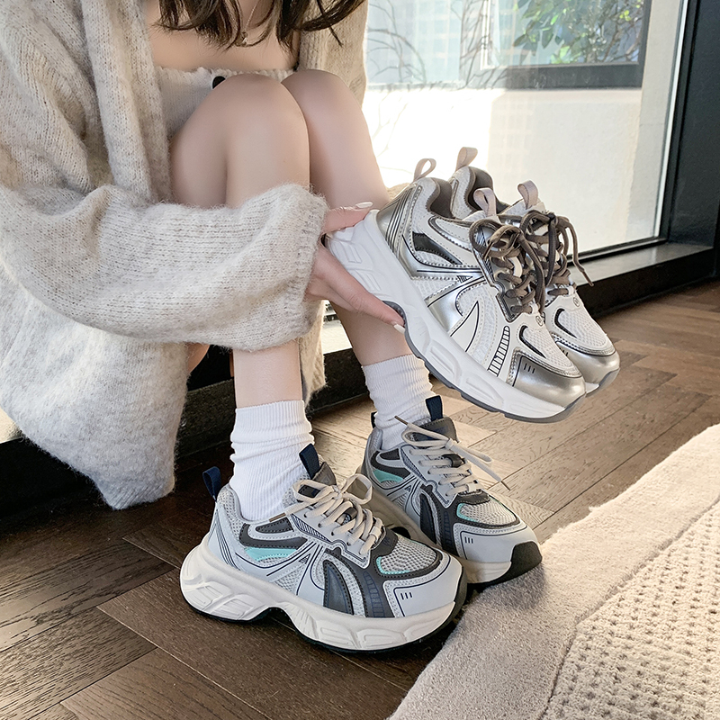 厚底老爹鞋女2025春秋新款学生百搭休闲鞋子ins超火时尚运动鞋潮