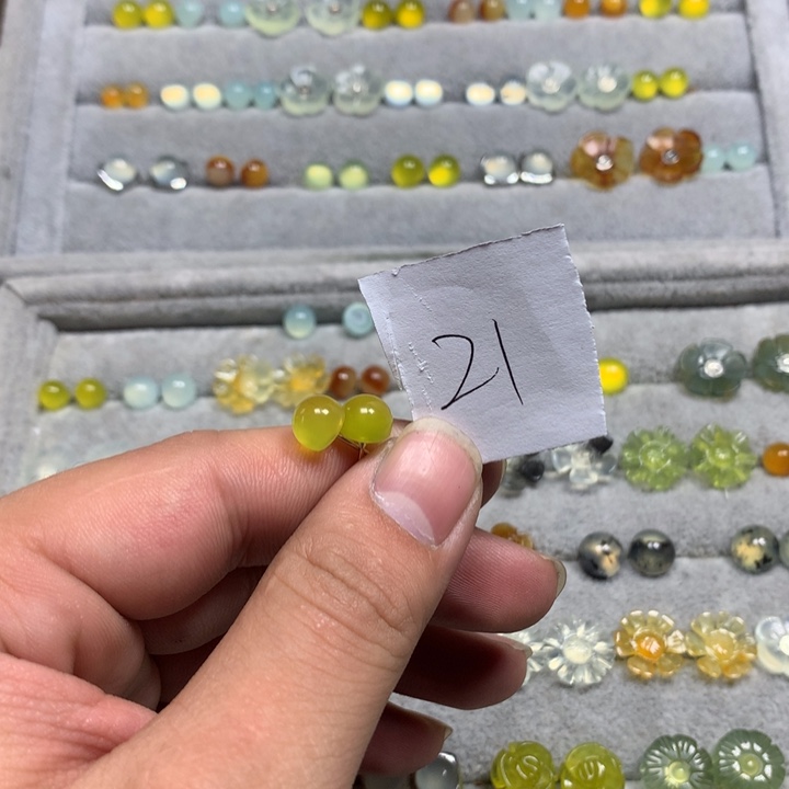 蛇纹石玉耳钉合金慧*乐