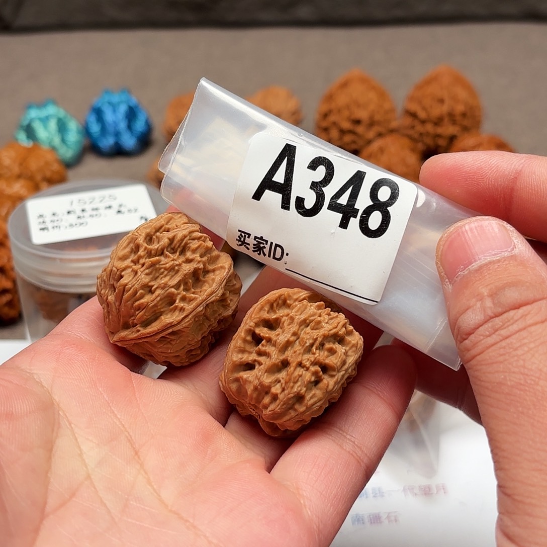 五***杠把件文玩核桃白狮子348