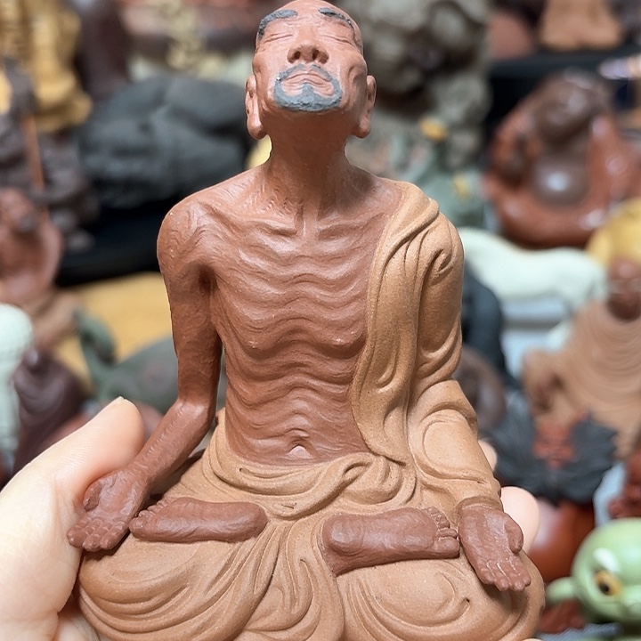 紫砂茶宠草*人沐心罗汉