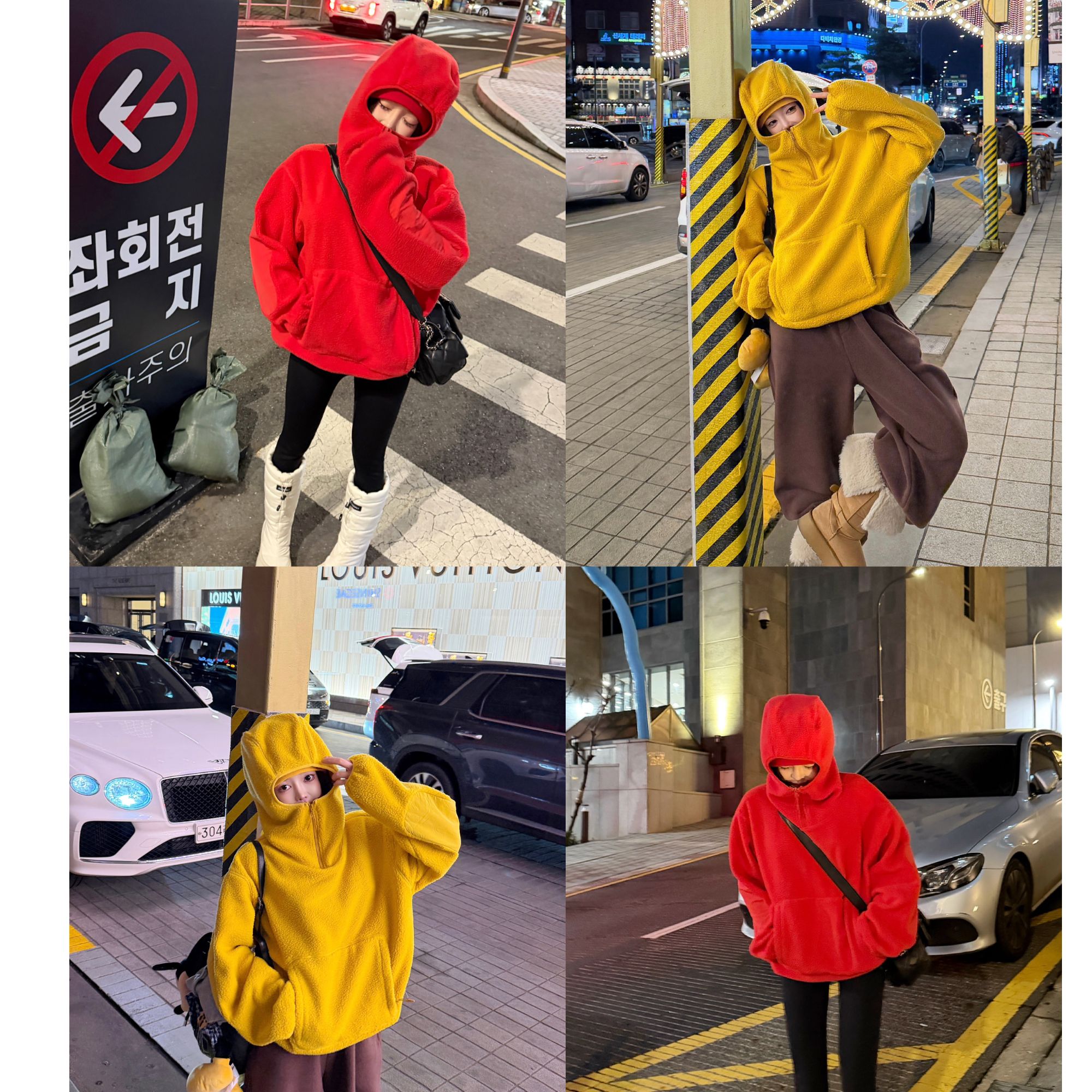 【陶格X】休闲摇粒绒连帽百搭保暖宽松卫衣TG25D4T4347