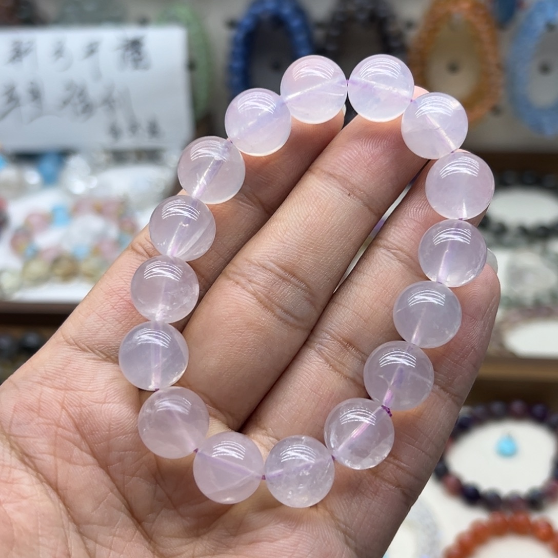 未镶嵌手链水晶13咪紫玉晶