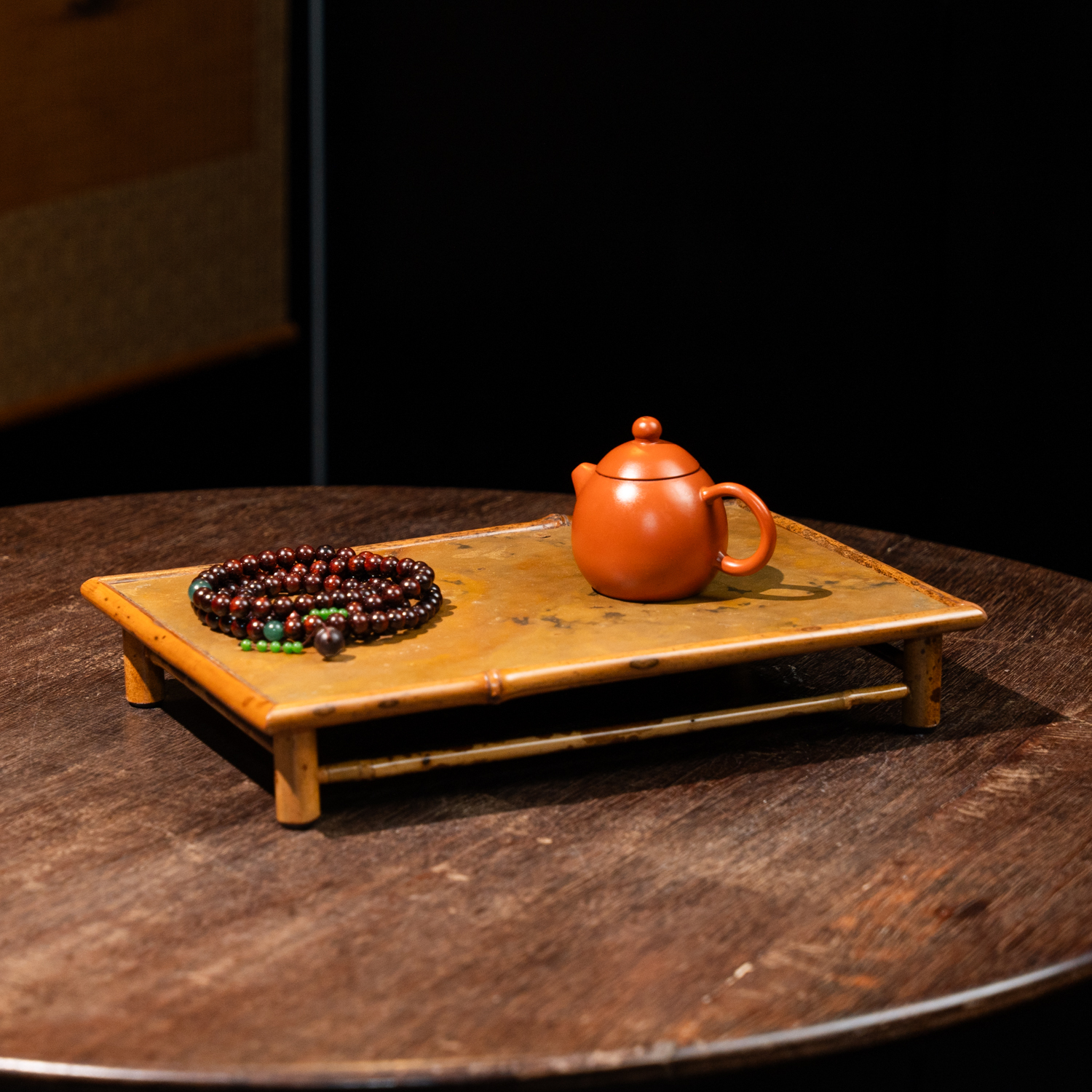 【四方壶承】梅妃竹岩石小茶台喝茶器具功夫茶道干泡台茶壶台