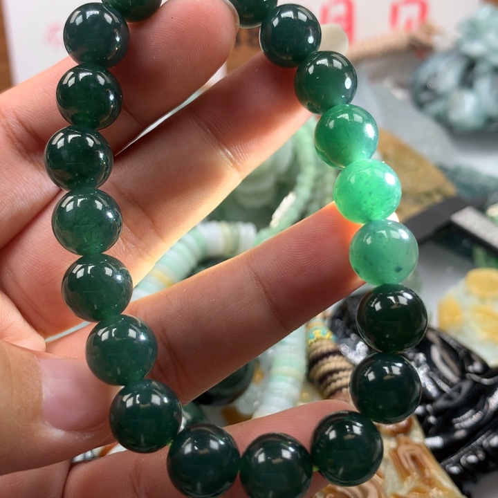 翡翠颈饰未镶嵌保真天然A货翡翠