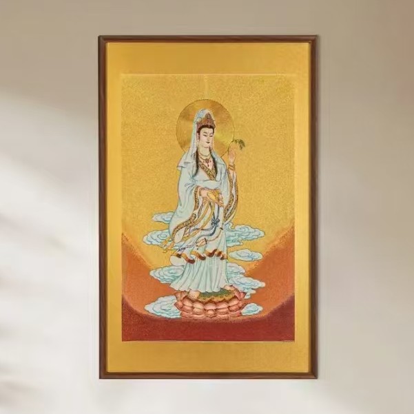 【观音菩萨】刺绣装饰画精美艺术挂画