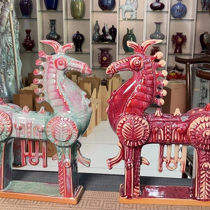 怎***你摆件陶钧瓷摆件钧瓷摆件