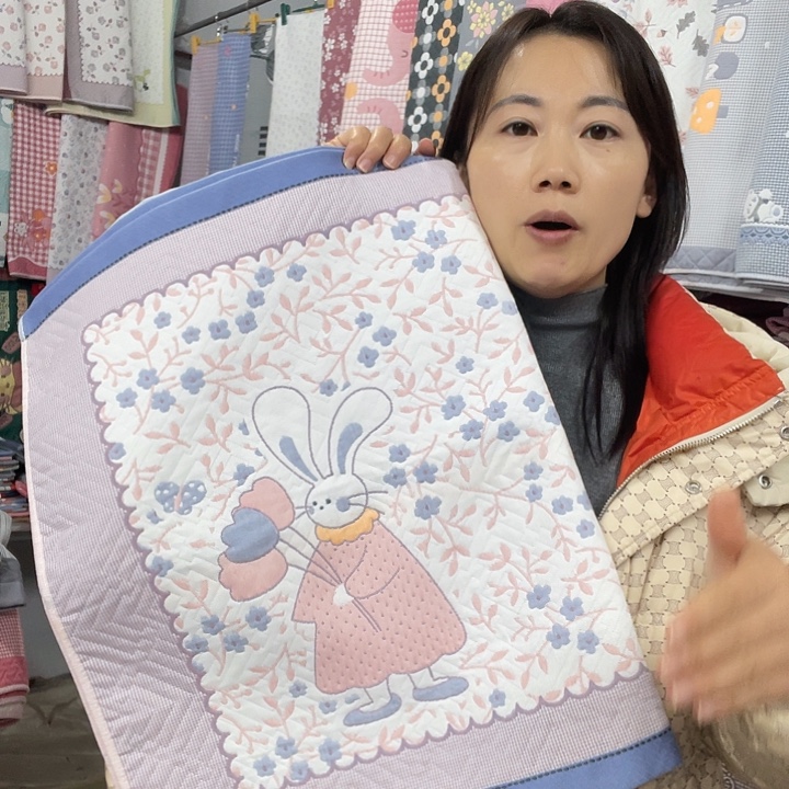 棉特价蓝色花园兔