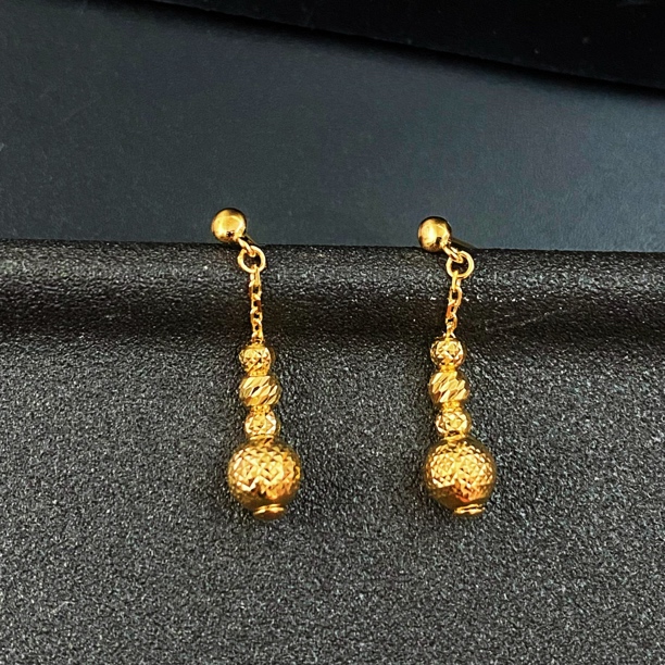 925银耳饰 几何闪珠灵动菠萝珠流苏耳环0519283