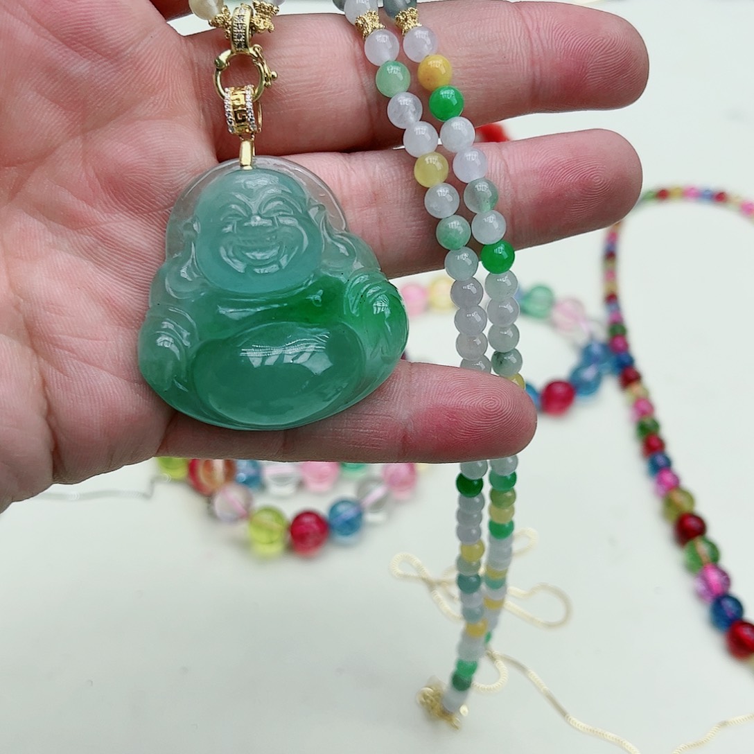 翡翠吊坠(赠链)银S925镶嵌