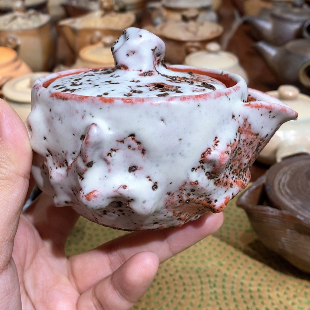 柴烧侘寂粗陶茶具