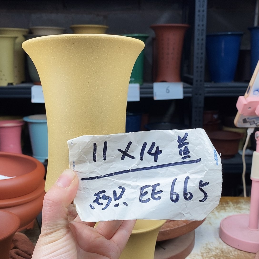 紫砂一只花盆货号EE665