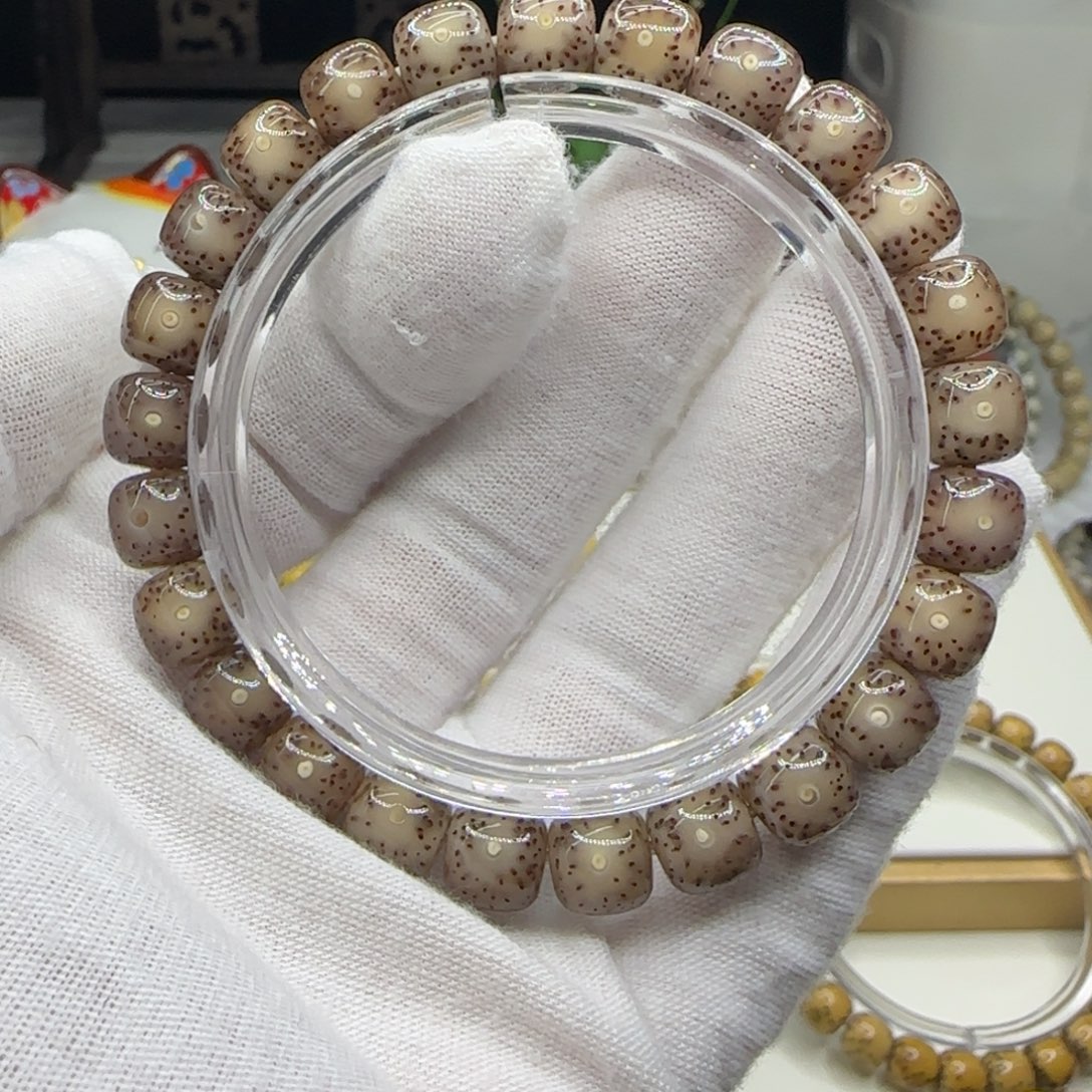 手串星月菩提粉冰果冻9×8一朵果a