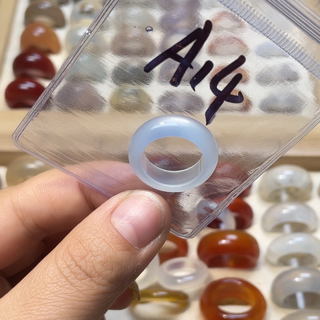 A****玛瑙/玉髓合金戒指A14港12不退换