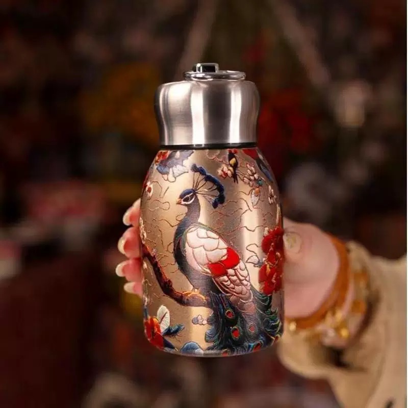 提环小胖丁孔雀316保温壶350ml A196