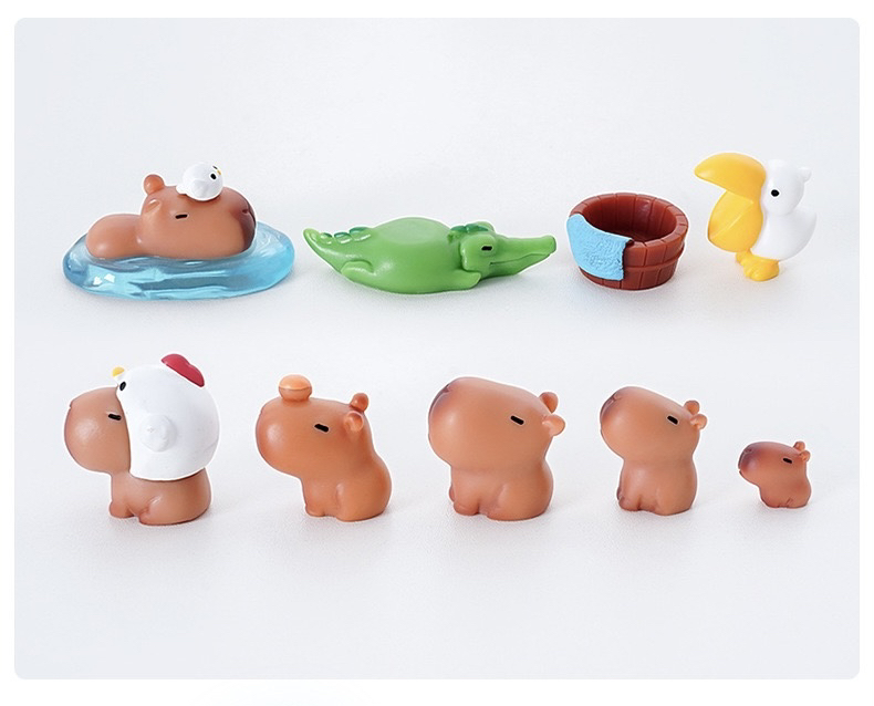 Diy桌面玩具 手工diy 卡皮巴拉萌物 树脂小摆件